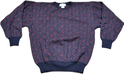 Vintage 80s Tricots St Raphael Navy Blue Wool Sweater