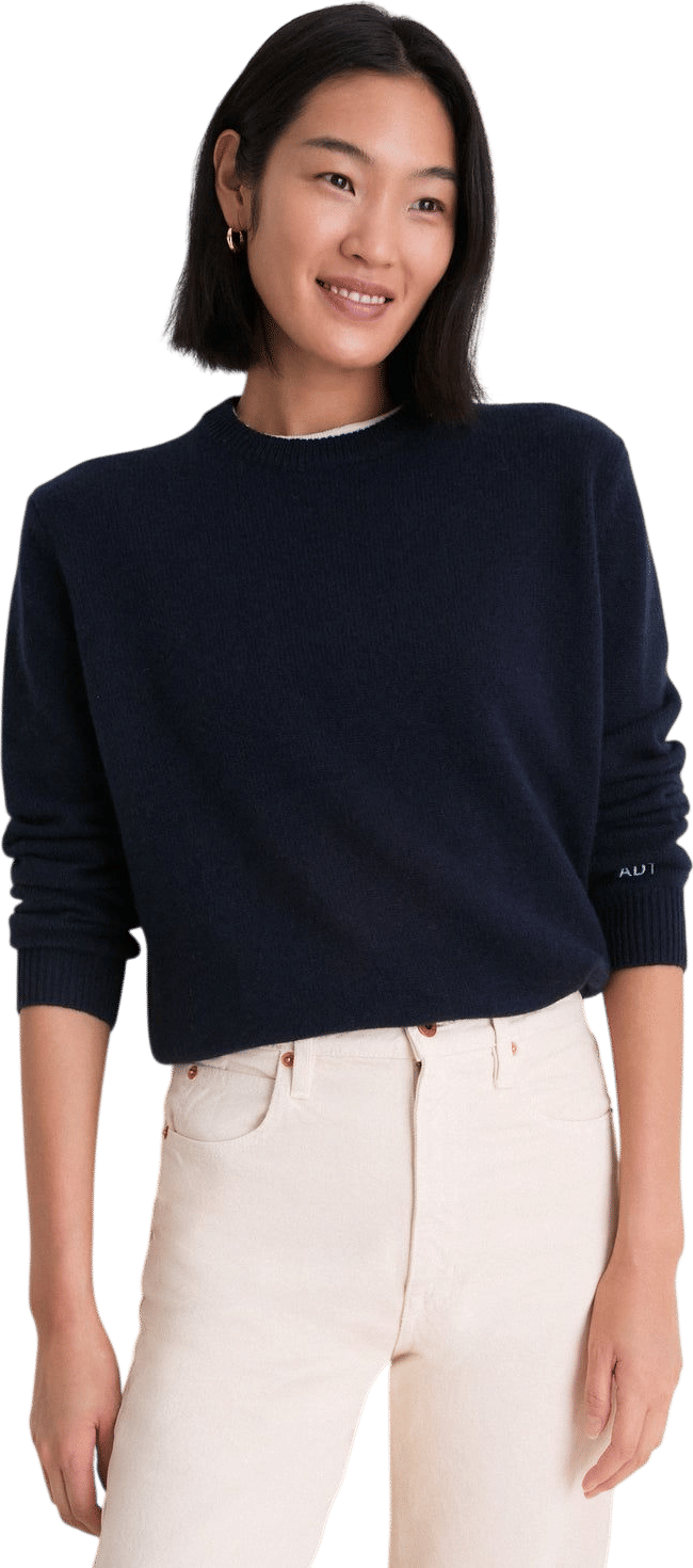 Midnight Navy Cashmere Boyfriend Bodie Crewneck (Tuckernuck)
