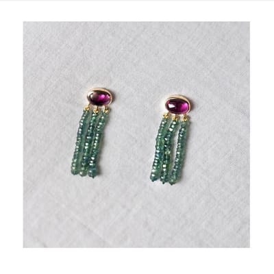 Tourmaline and Alexandrite Earrings
