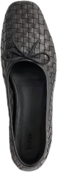 Italian Leather Handwoven Square Toe Ballet Flat