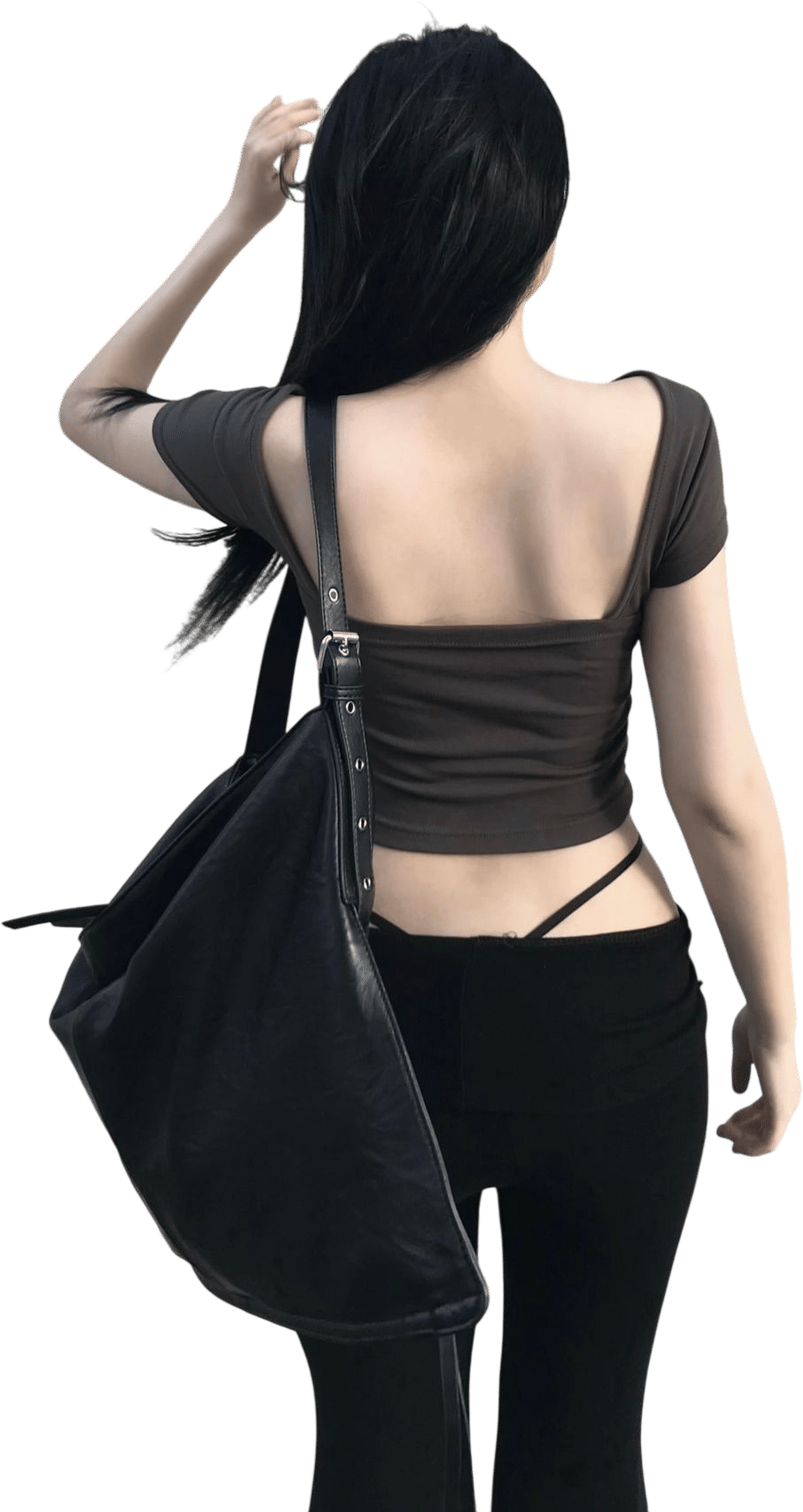 Backless Short Sleeve T-shirt