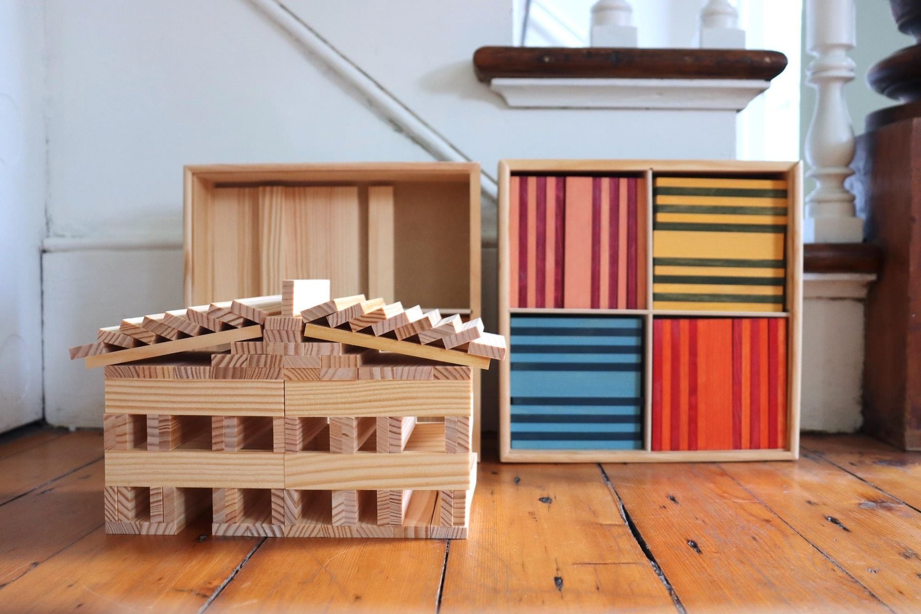 colorful kapla blocks