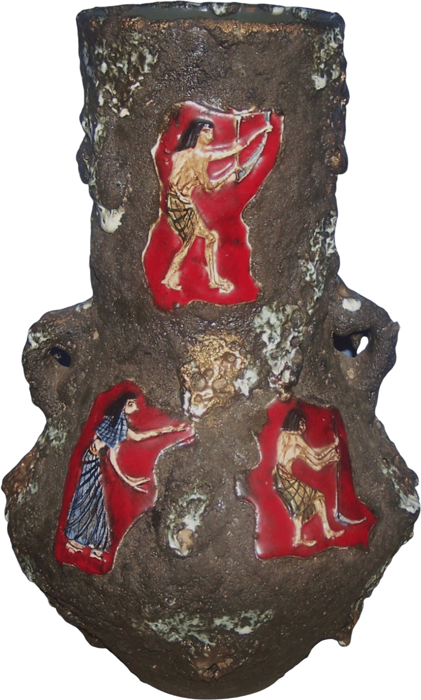 Italo Casini Brutalist Volcanic Lava Vase