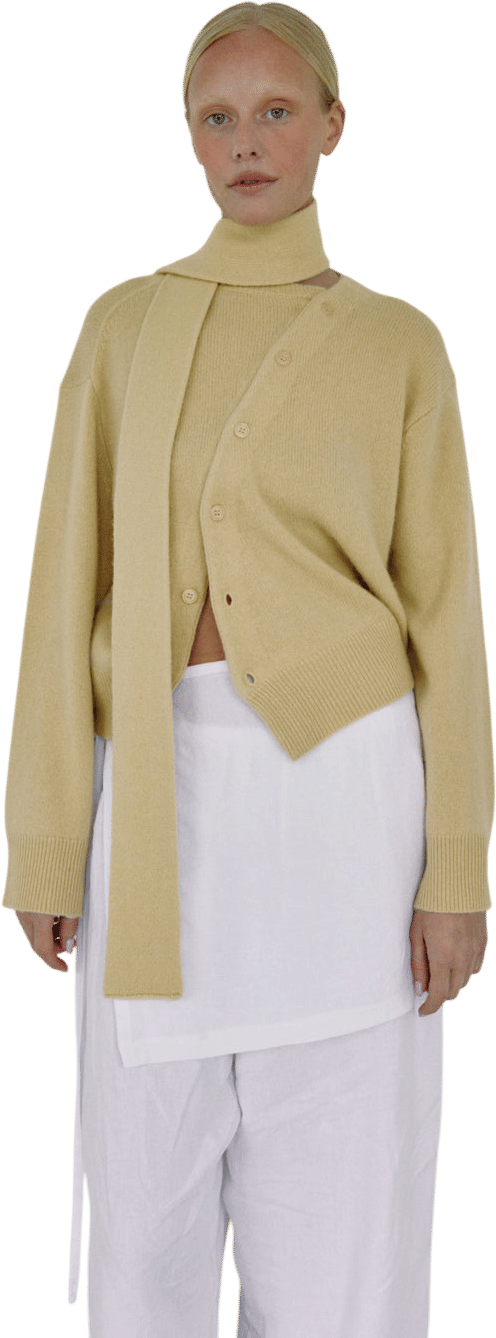 Bohème The Asymmetric Cashmere Knit, Wheat