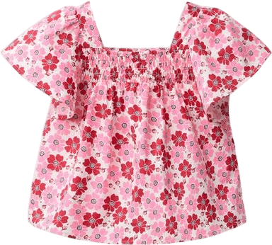 Floral Poplin Top