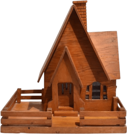 Wooden House Lamp