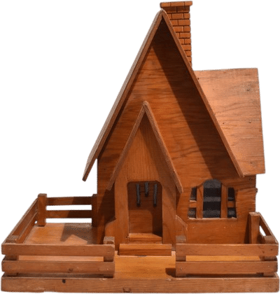 Wooden House Lamp