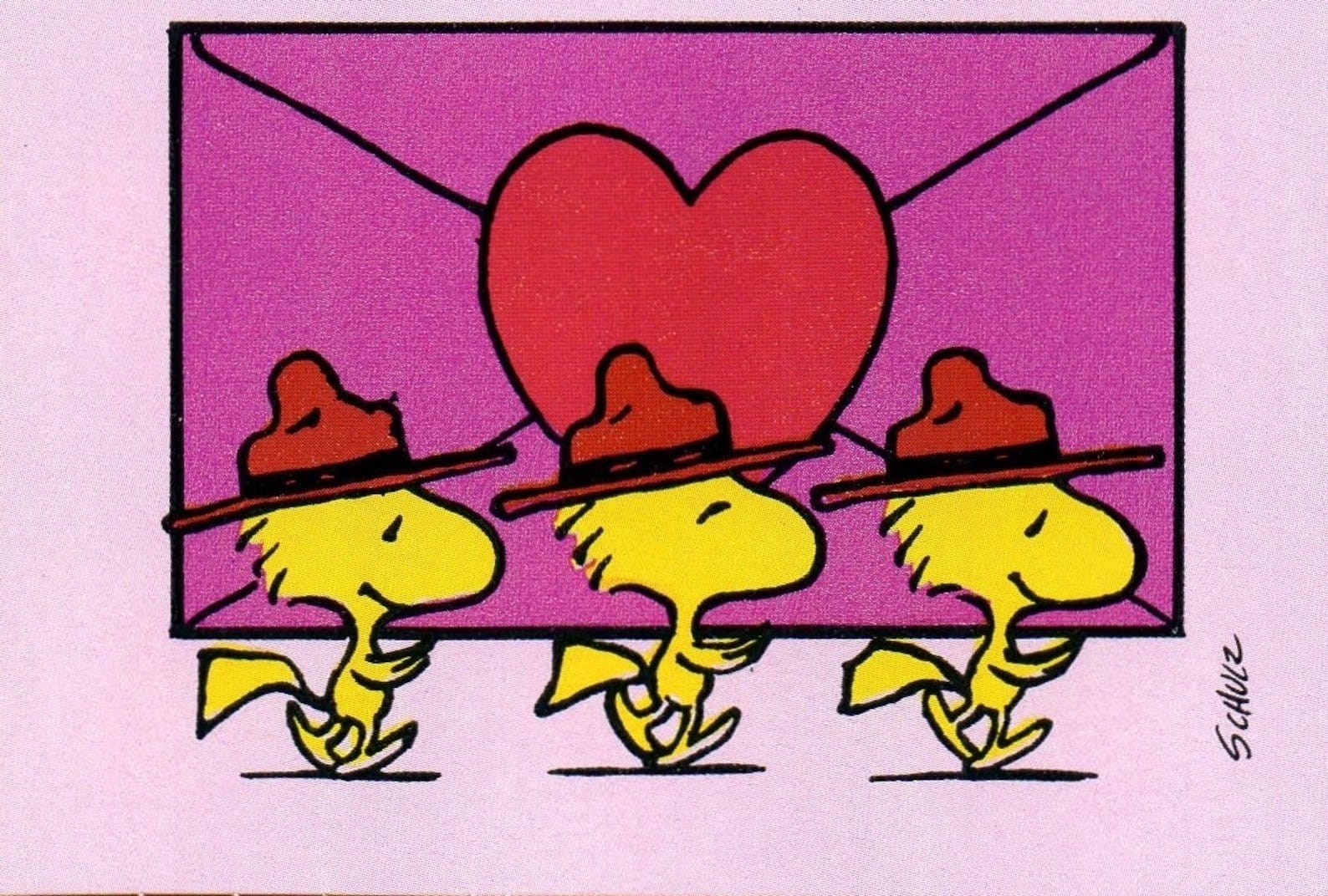 Just Marching By With a Valentine Hi Greeting Card