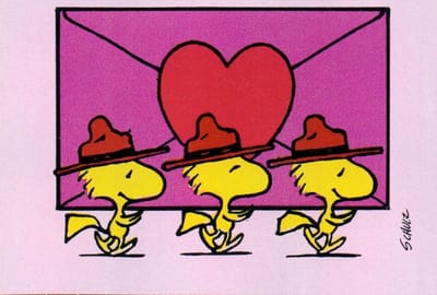Just Marching By With a Valentine Hi Greeting Card