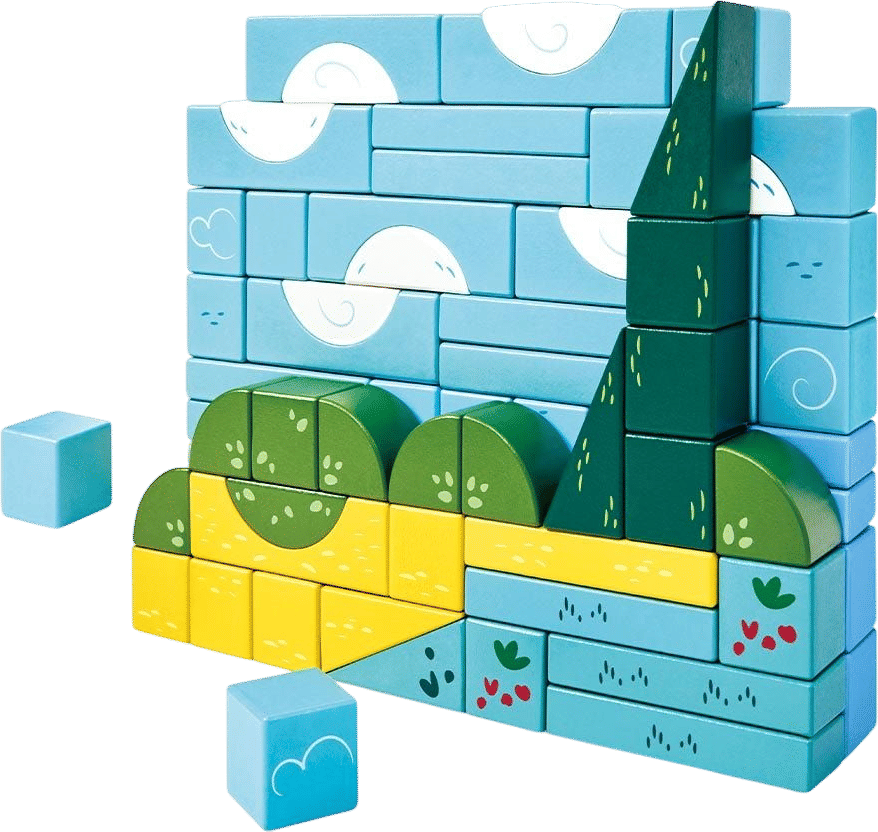 Hape Van Gogh Wheat Field with Cypresses Building Block Set