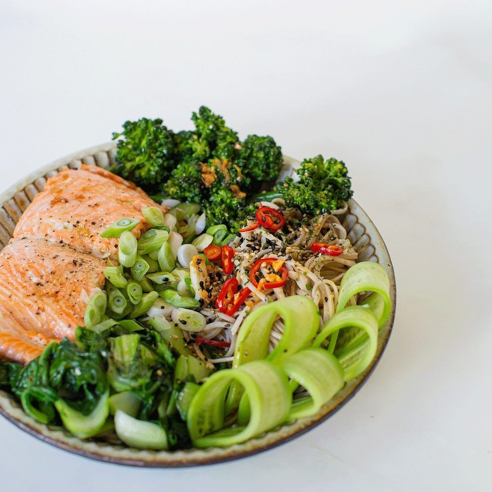 Salmon Soba-Noodle Bowl Recipe
