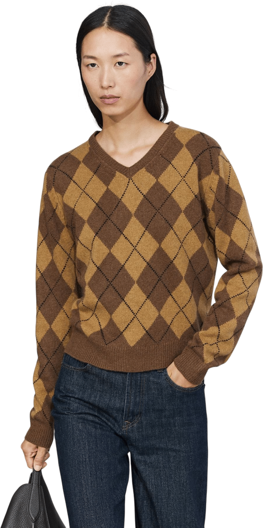 Wool Diamond Knit Sweater