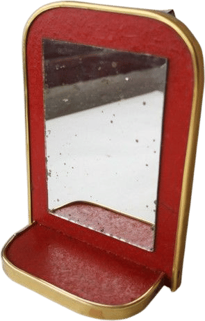 Vintage 60's Greek 8.5" Shaving Wall Mirror