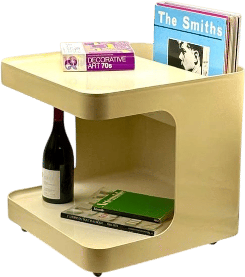 Rare 70s Space Age Bar Cart: Marcello Siard Longato Italian Trolley