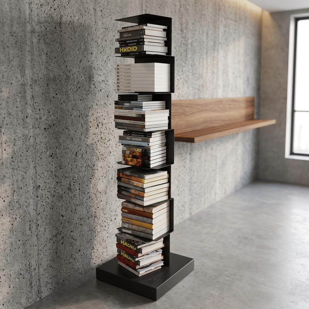 Modern Floating Metal Bookshelf
