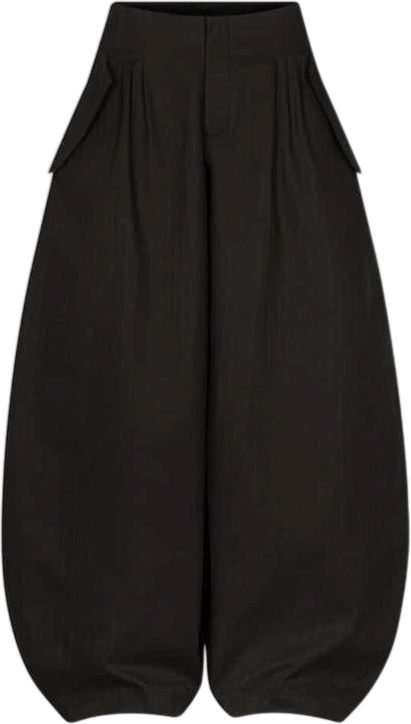 Black Bamboo Baggy Pants