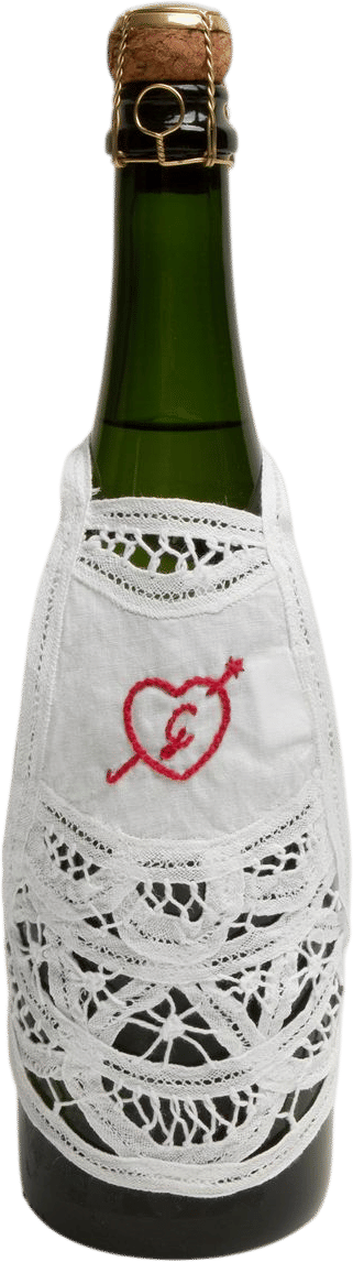 Personalized Battenberg Lace Bottle Apron