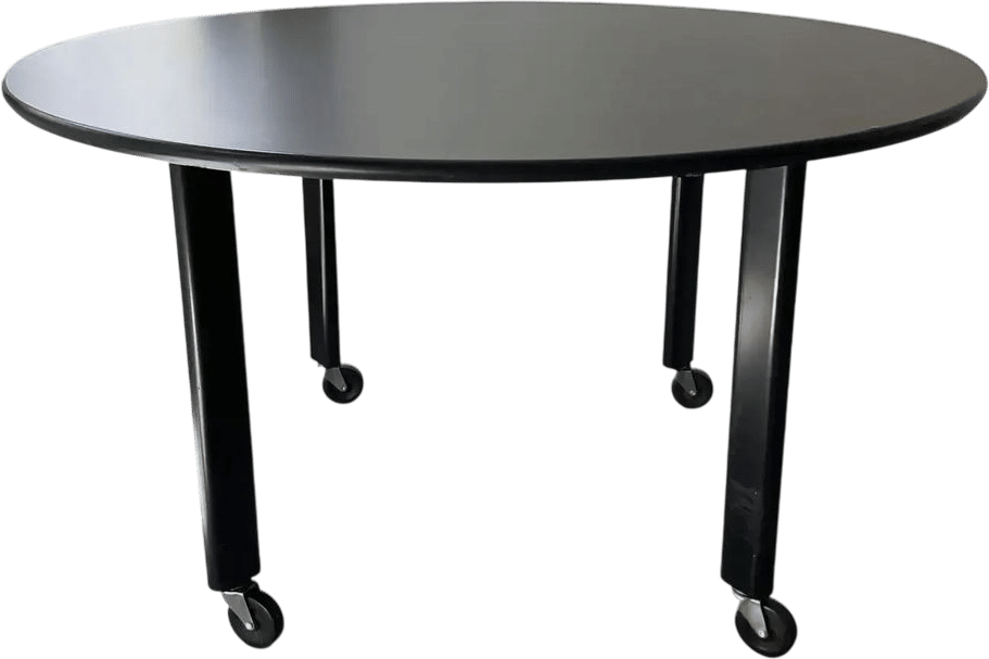 1980s Joseph D’Urso for Knoll Black Minimalist Postmodern Dining Table