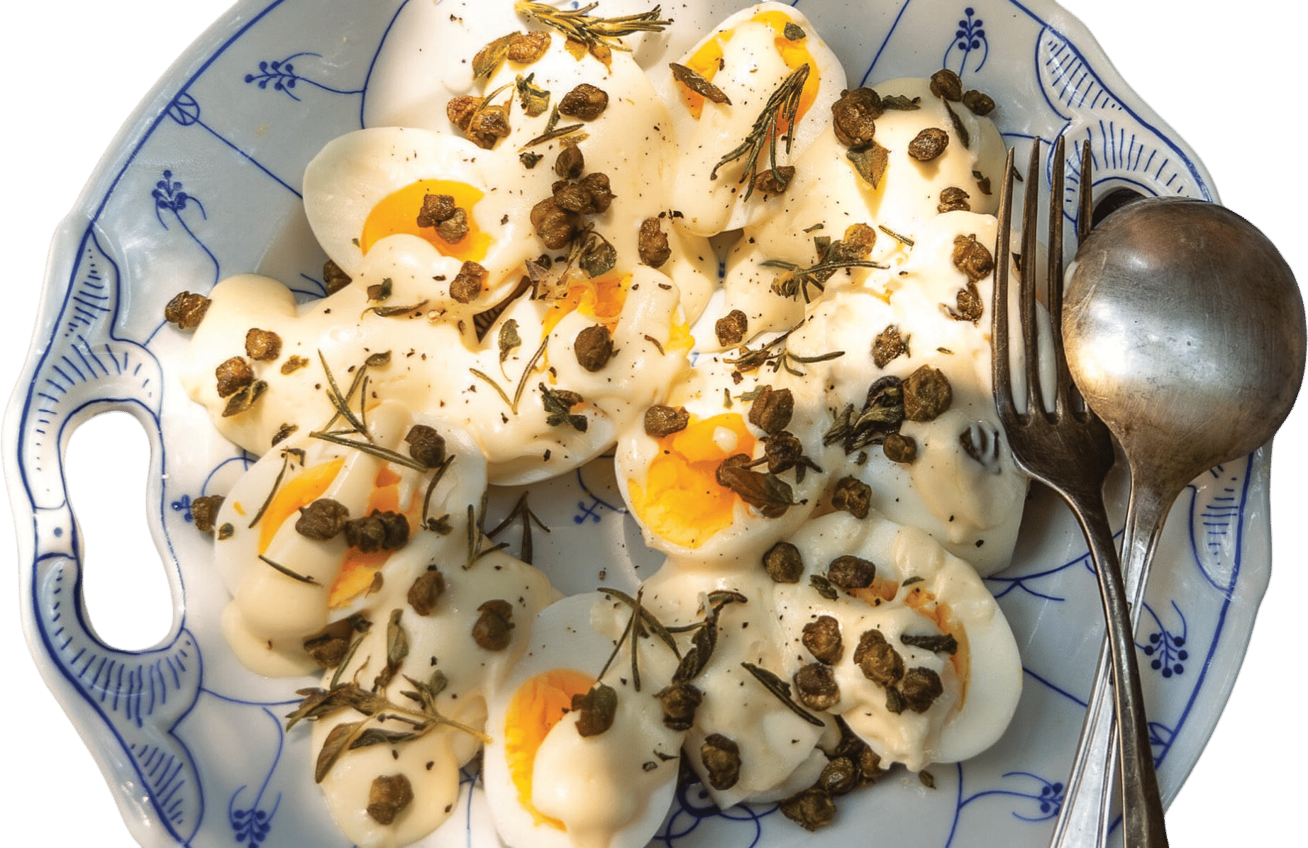 Oeufs Mayonnaise with Fried Capers