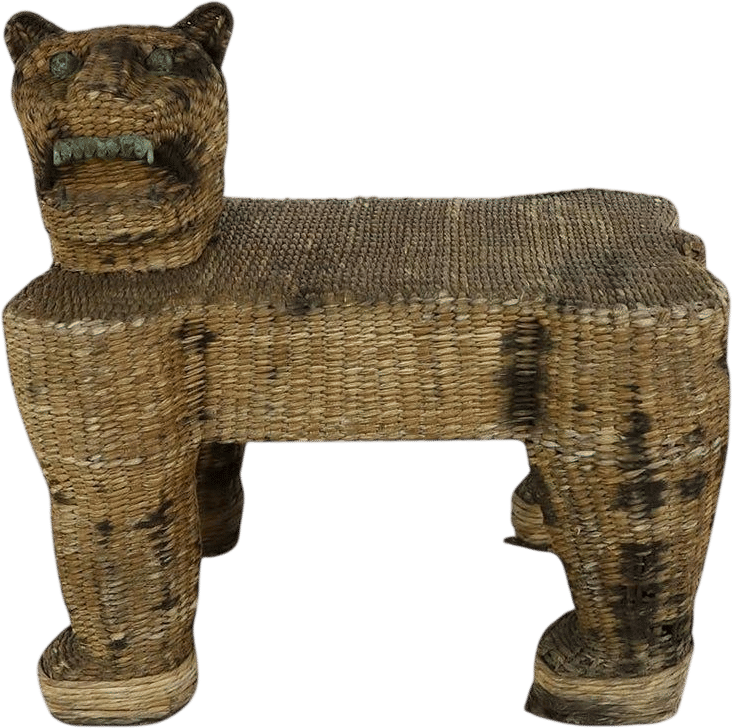 Antique Mario Lopez Torres Jaguar Stool