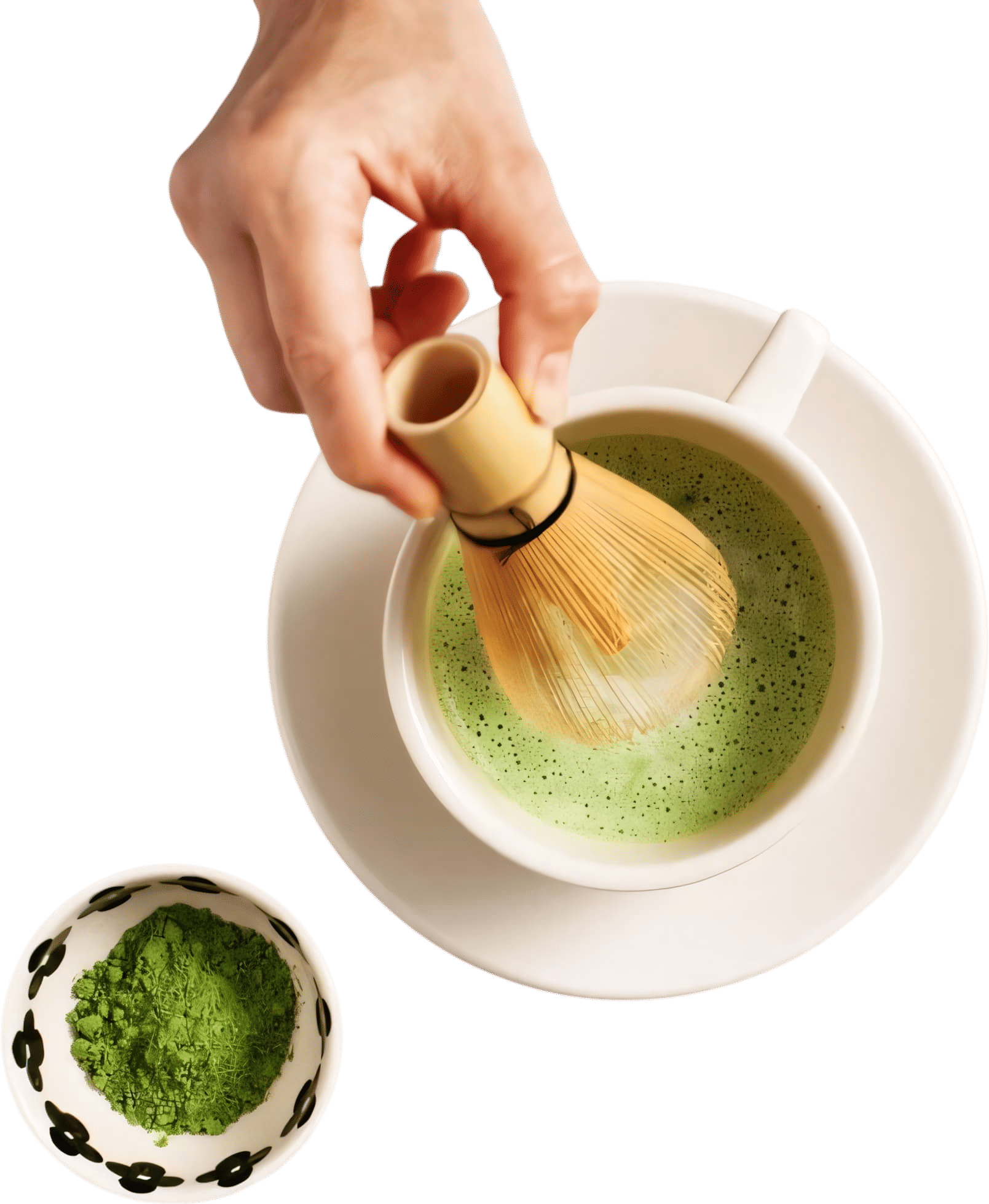 making your own matcha lattes