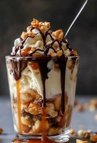 Easy Snickers Ice Cream Bar Sundae