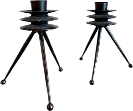 Tony Paul Atomic Tripod Candlesticks