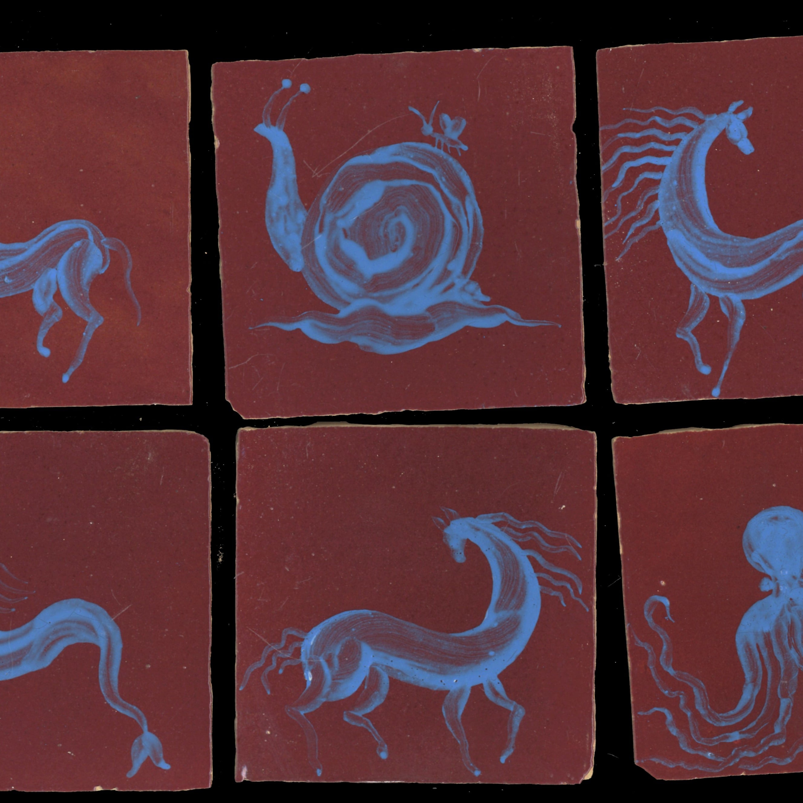 Hand-Painted Snail Tile