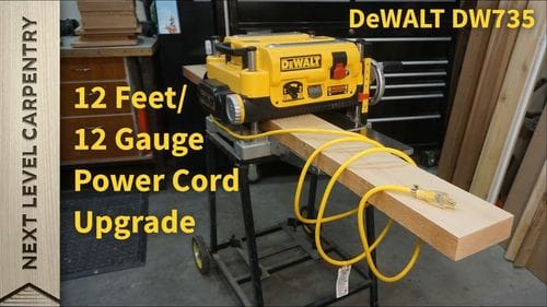 DeWALT DW735 Planer Power Cord Upgrade