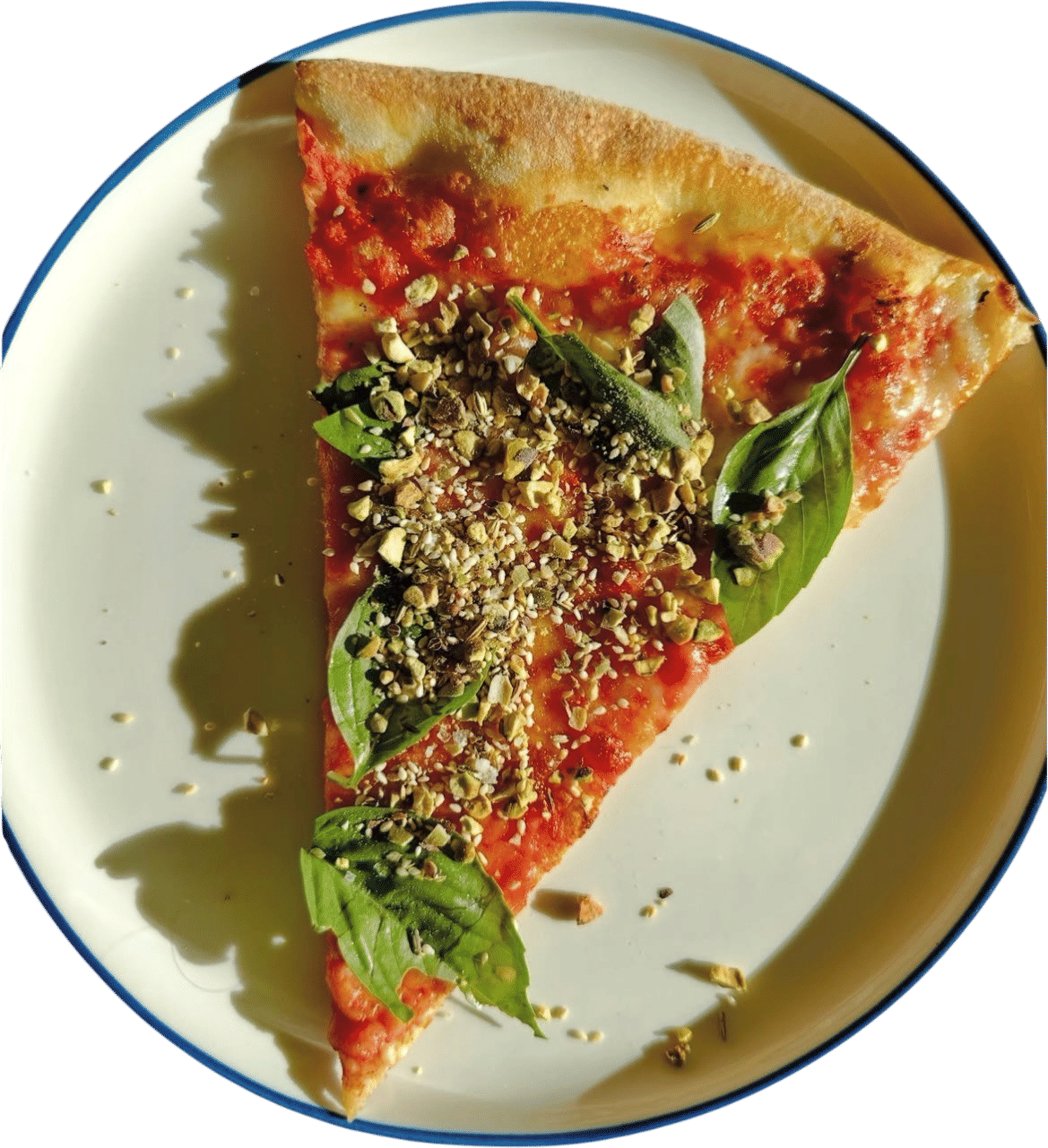 Crunchy, Roasty Glitter sprinkled on pizza.