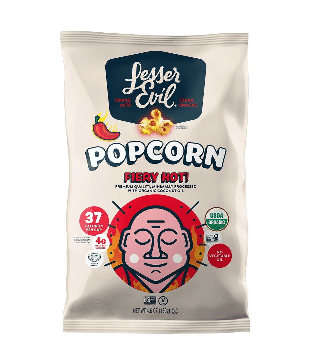 LesserEvil Fiery Hot Organic Popcorn
