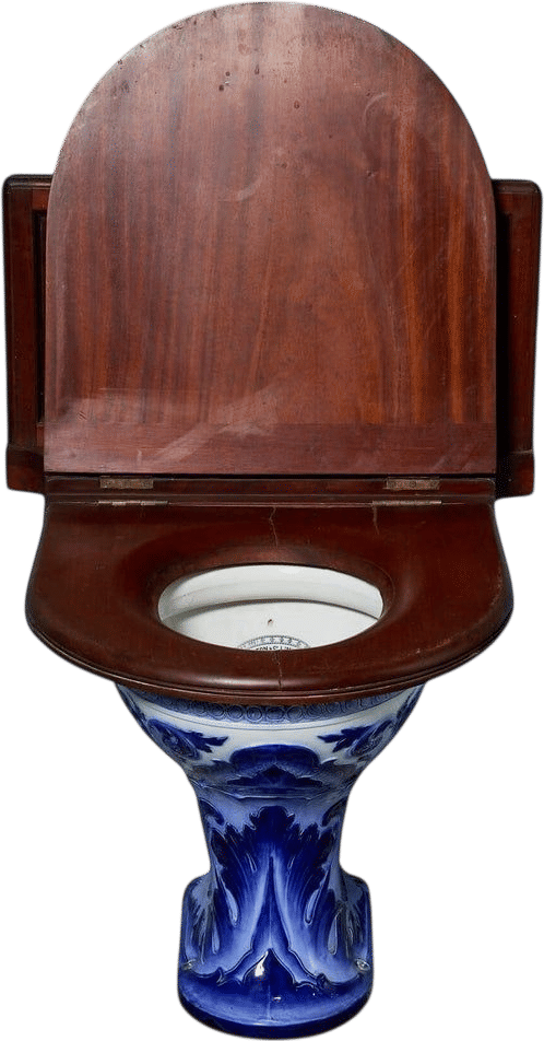 Antique Doulton and Co Floral Print Toilet