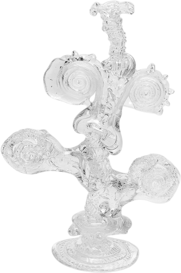 Hand-Blown Crystal Candlestick