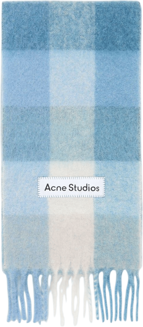 acne studios mohair checked scarf