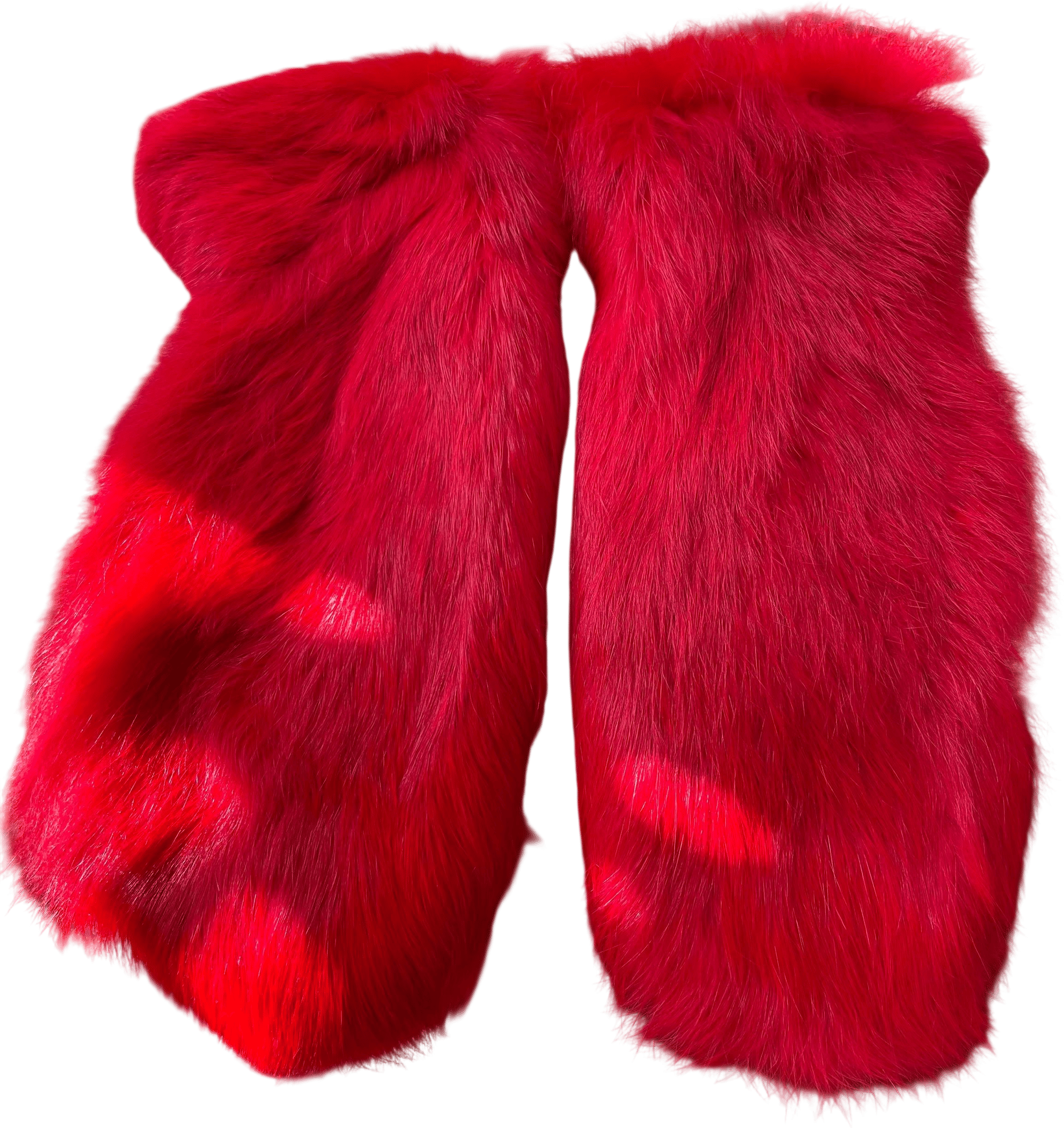 Vintage Faux Fur Mittens
