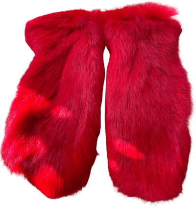 Vintage Faux Fur Mittens