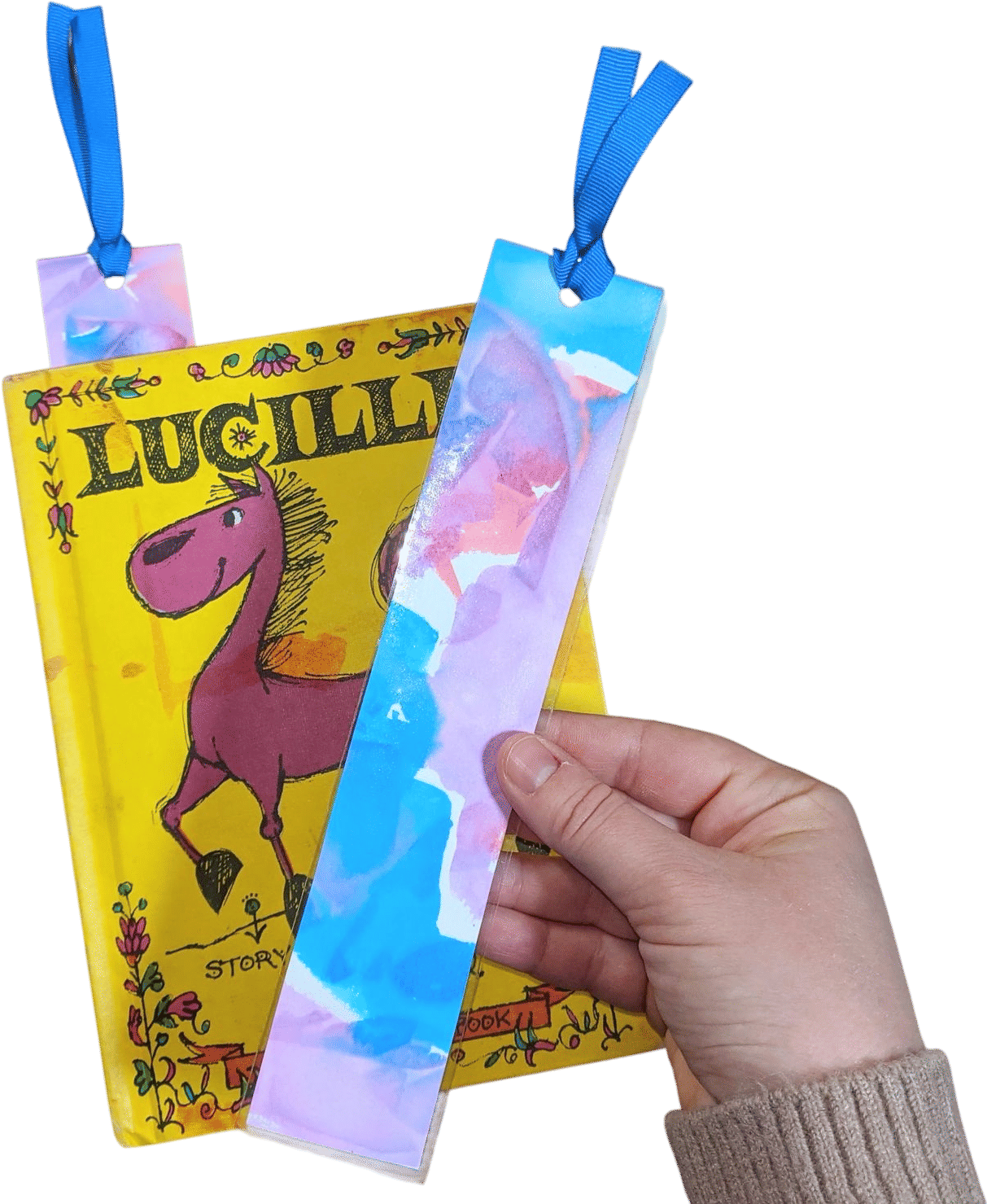 DIY watercolor bookmarks + a gift card to local bookstore