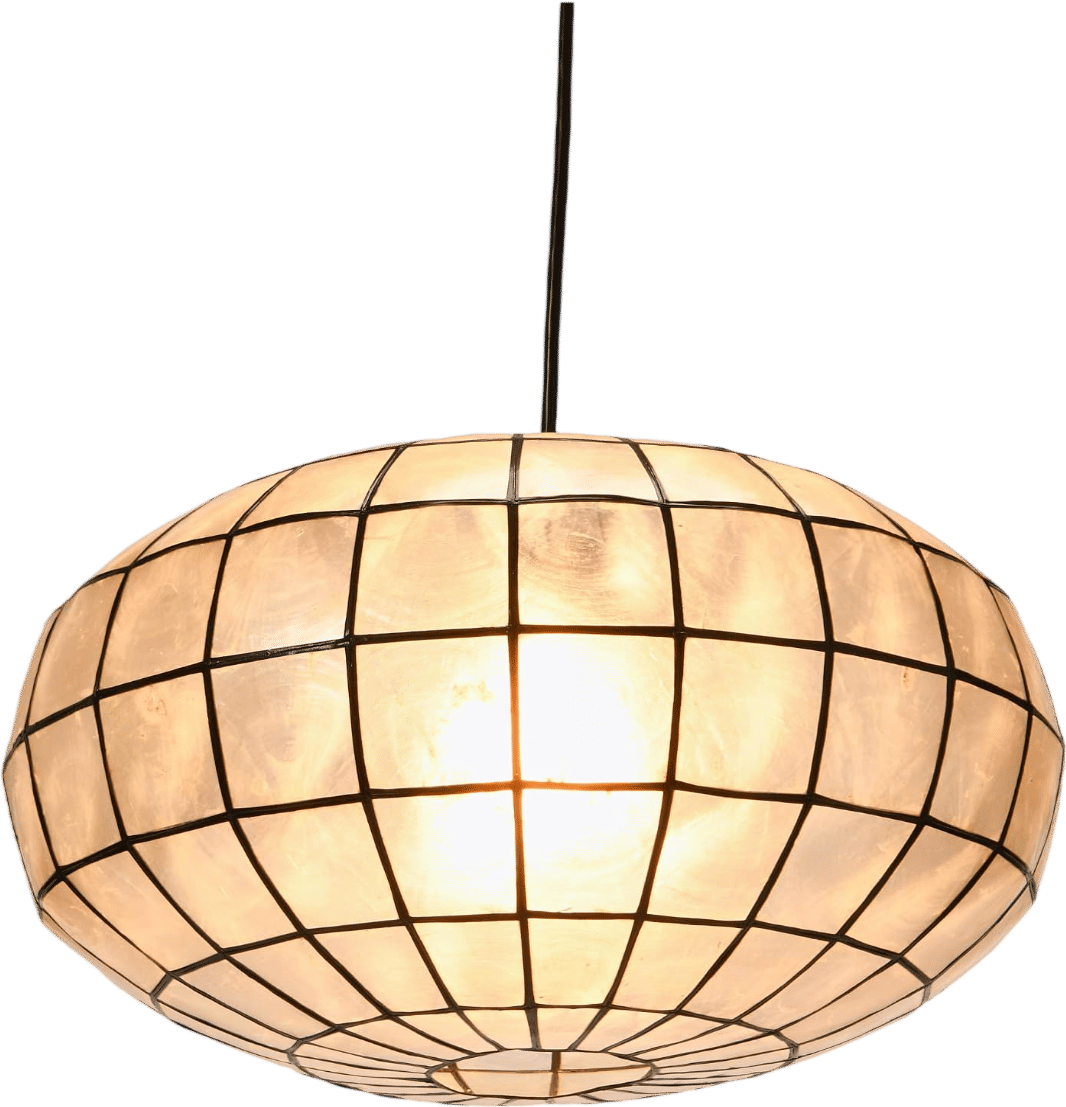 capiz shell pendant light