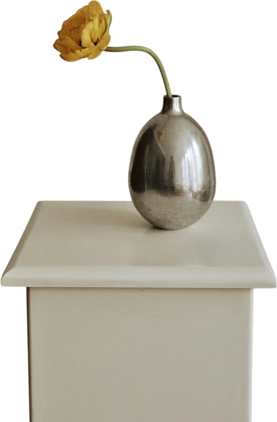 Vintage Minimalist Ovoid Bud Vase