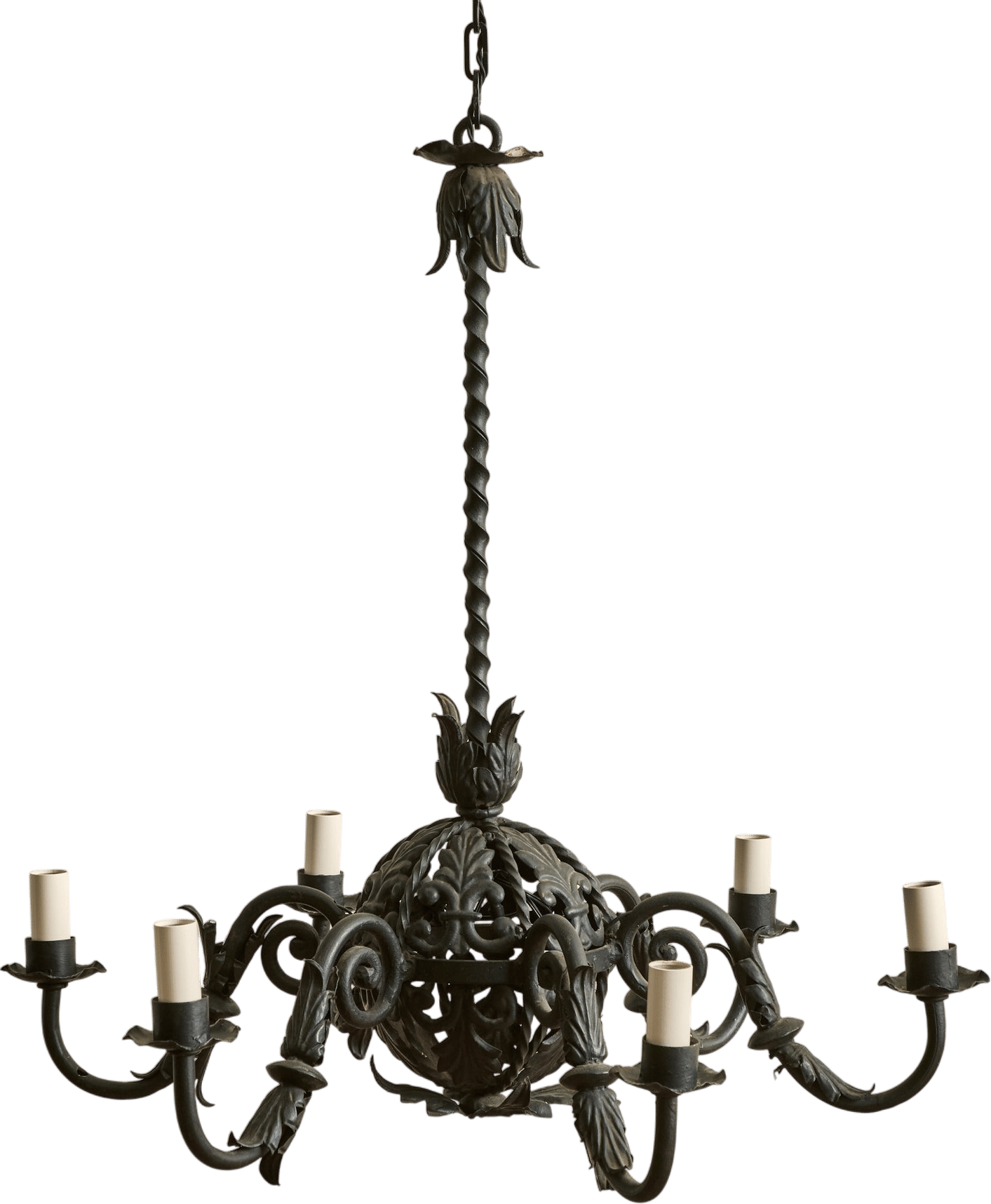 Early 20th Century Iron Chandelier