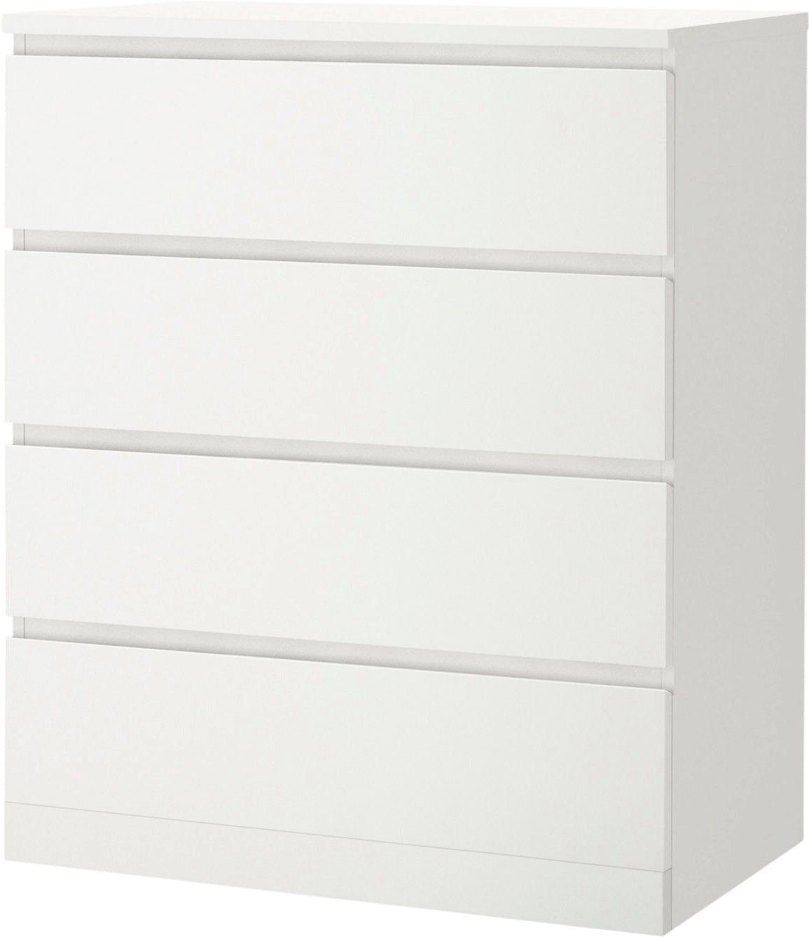 IKEA MALM chest of 4 drawers, white, 80x100 cm