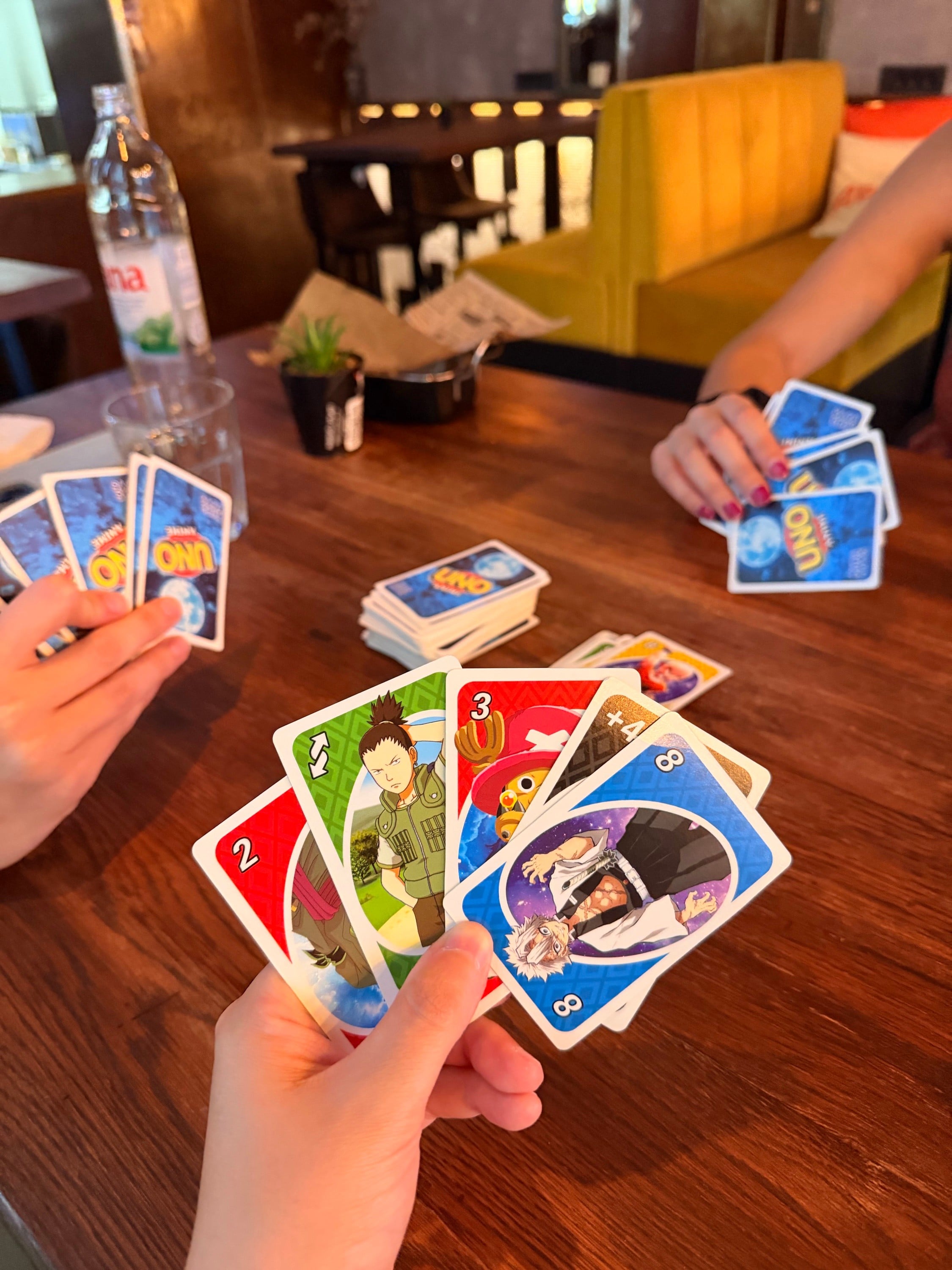 playing card games at the bar