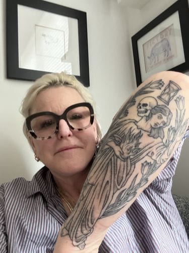 Getting tattoos in your 50s…with half a century of living, I feel like I finally know what I want to draw on mysrlf and I don’t care if anyone likes it or not. ☺️