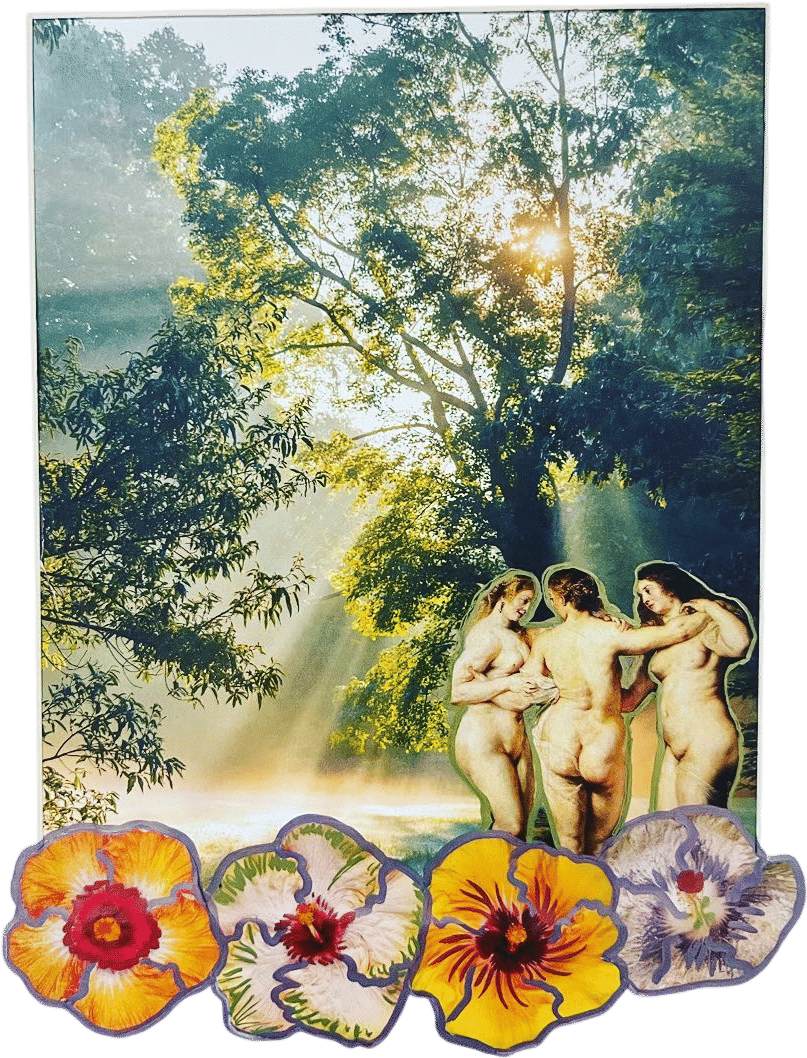 Collaging with mixed media