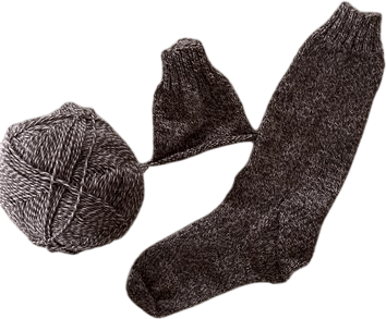 knitting plain wool socks