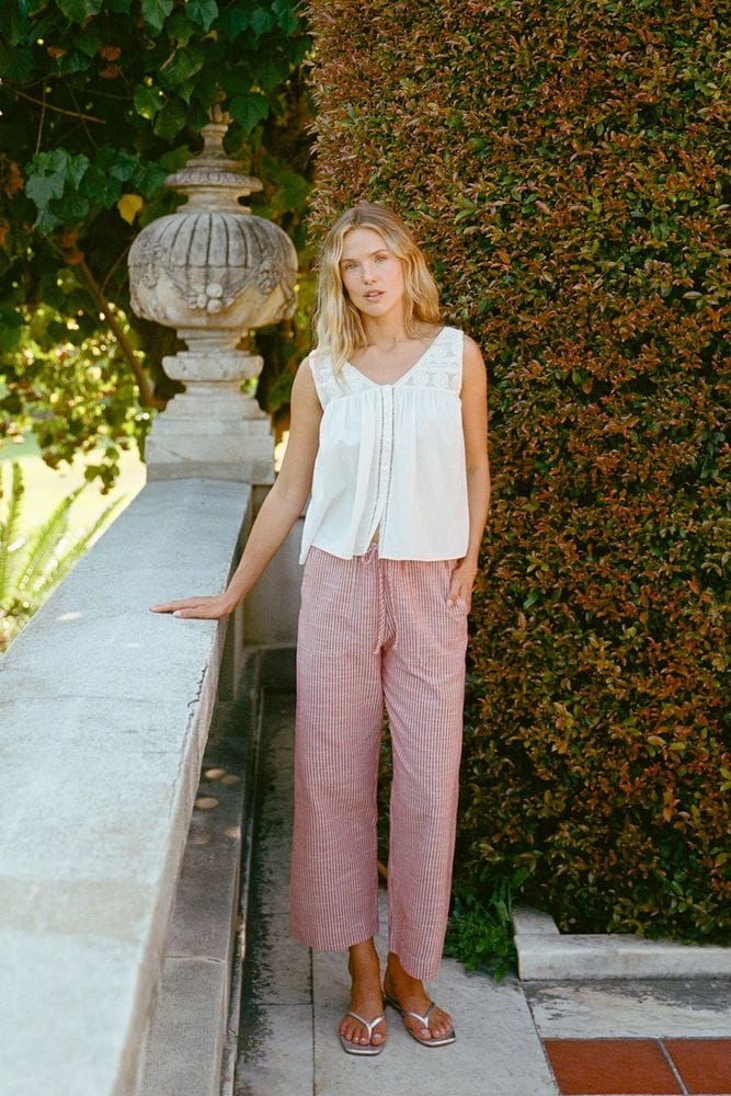 The Taavi Pant | Rhubarb Stripe