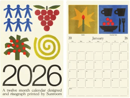 Risograph Printed Calendar (Sunroom)
