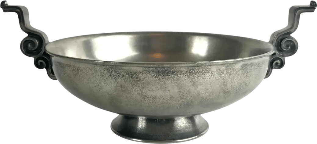 Pewter Bowl by Edvin Ollers, 1937, from the Swedish Grace movement