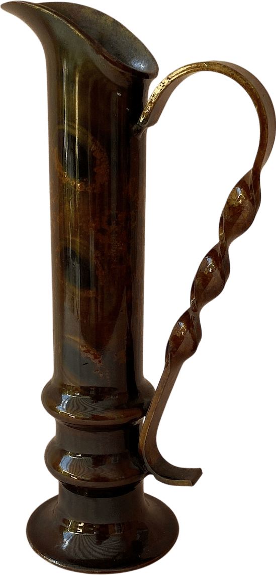 Mid Century East German (GDR) Trench Art Pitcher Vase