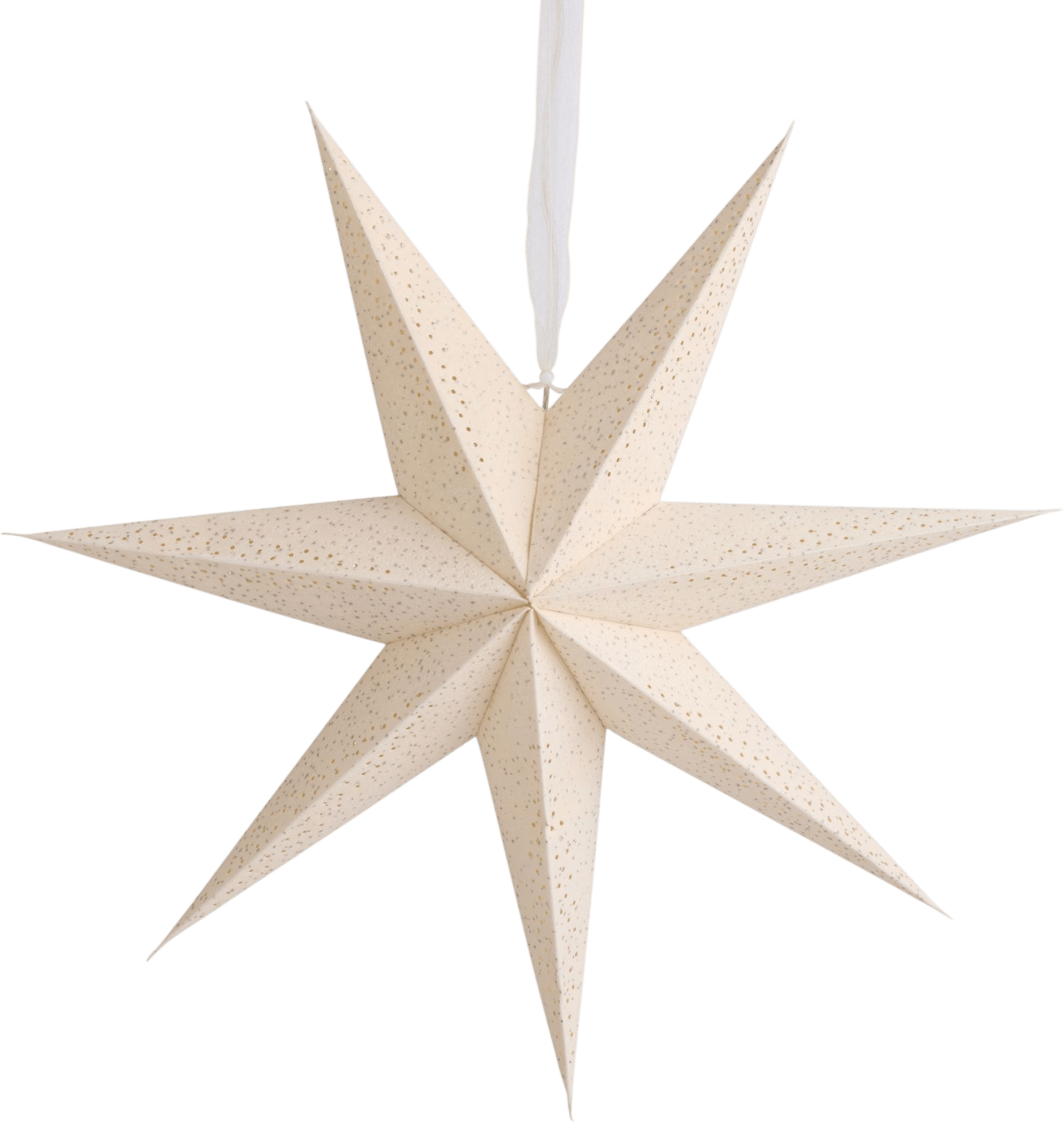 White and Silver Velvet Paper Star Hanging Decor